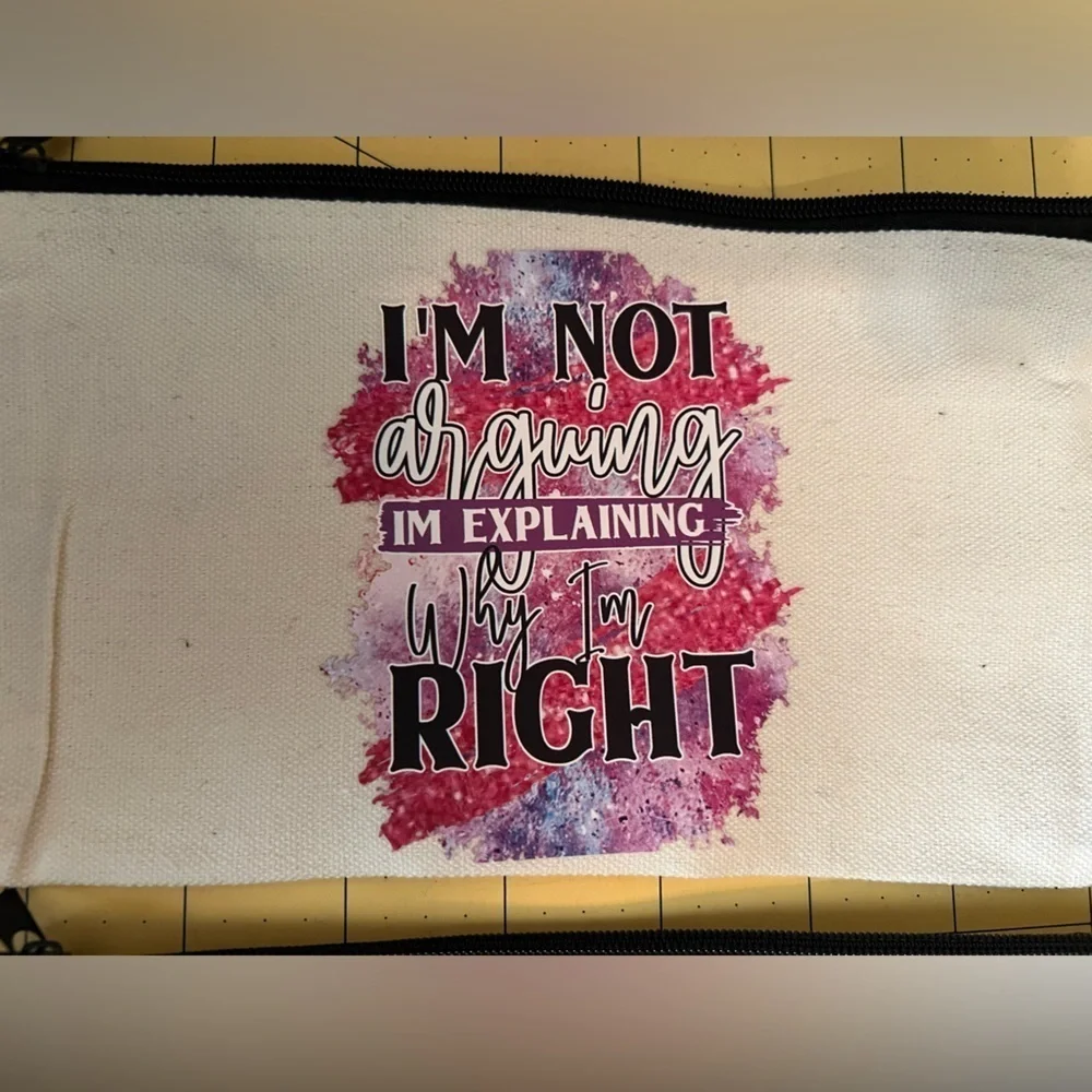 Handcrafted Lot of two make up bags with fresh pressed transfers!